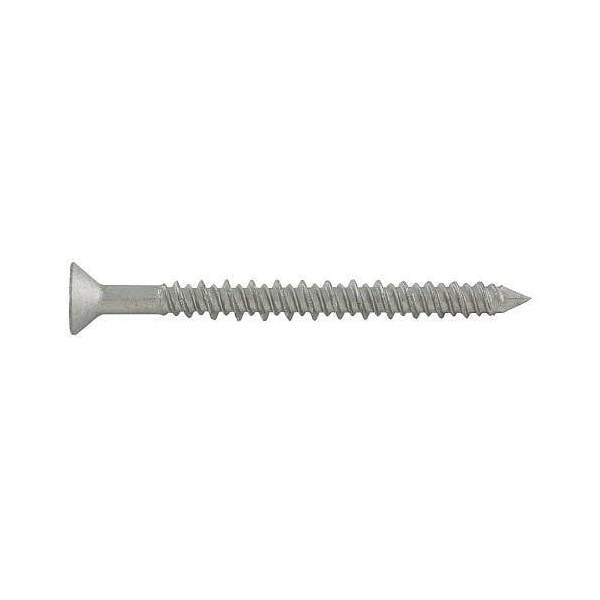 Concrete Screw Anchor, 3/16" Dia., Flat, 1-1/4" L, Carbon Steel Stalgard Silver, 5000 PK